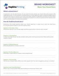 Brand Worksheet Brand Story icon