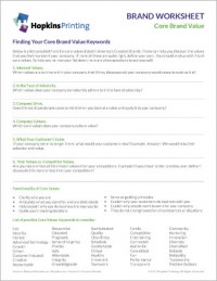 Brand Worksheet Brand Values icon